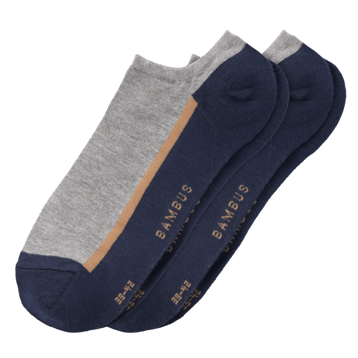 2 Paar Herren Sneaker-Socken mehrfarbig