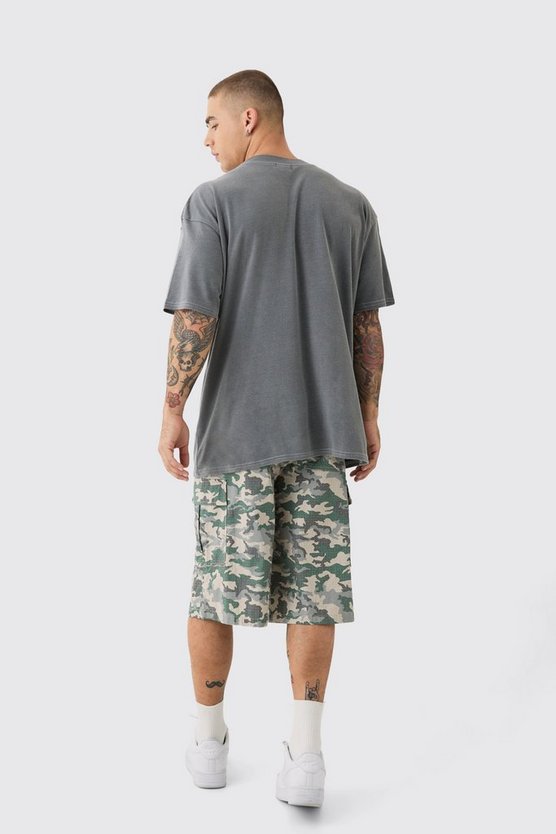 Oversize T-Shirt mit Herz-Print