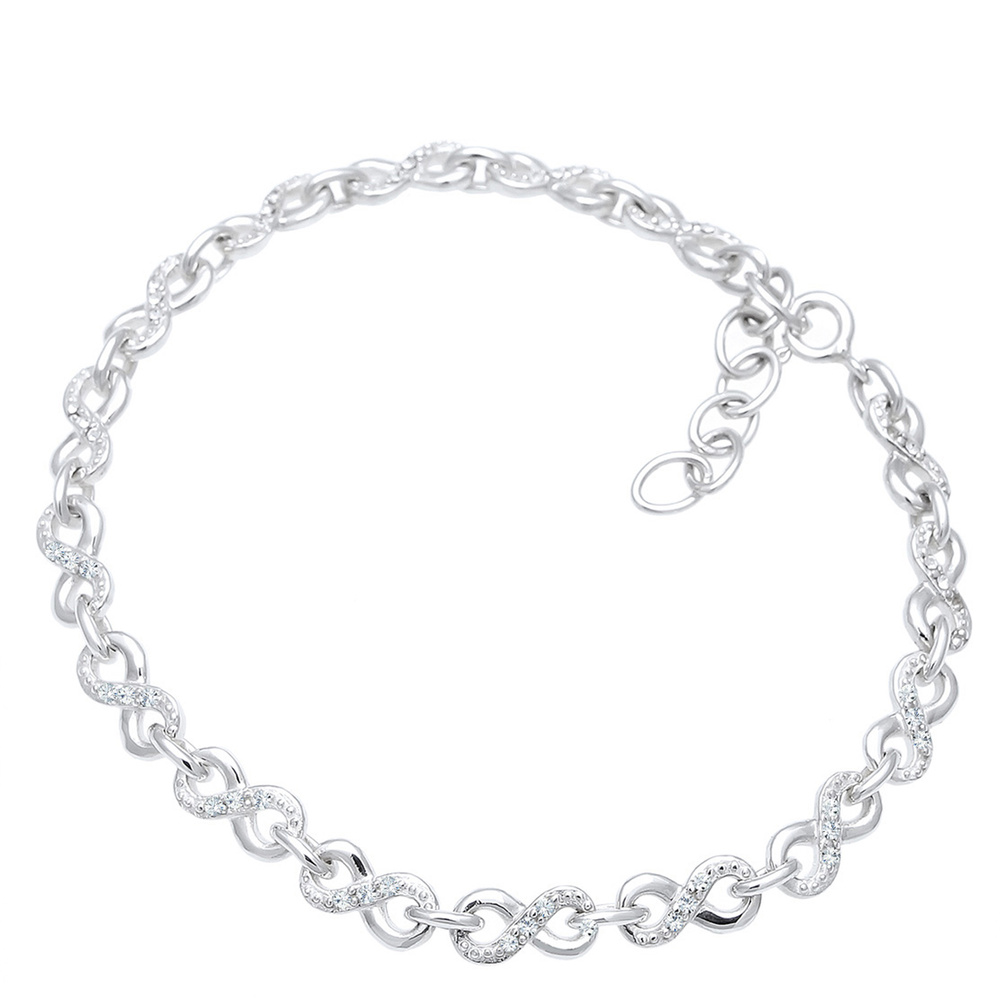 Elli Elli Bracelet Simbole Infini Cristal  (925/1000) Argent Bracelet