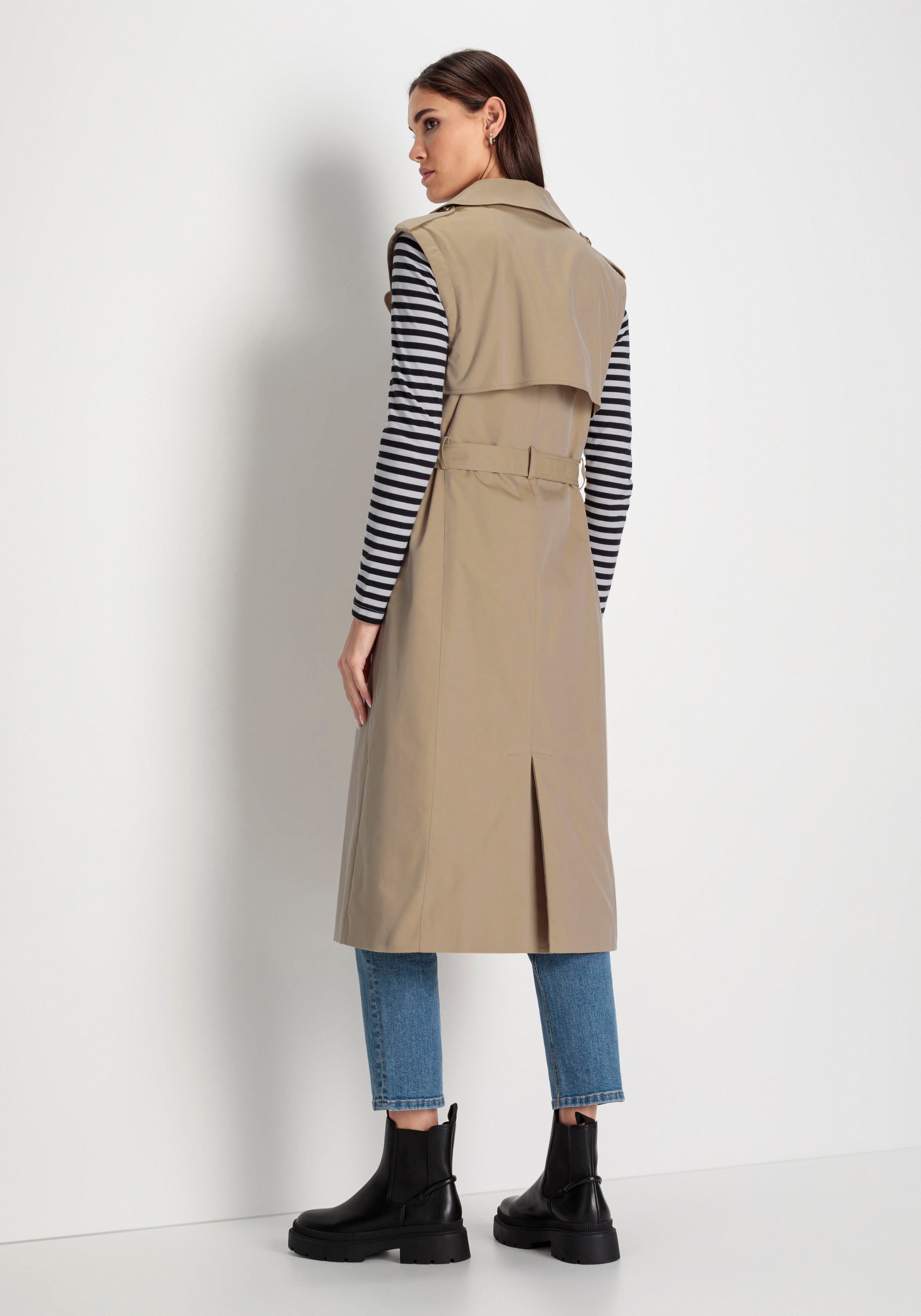 HECHTER PARIS Trenchcoat (Set, 4-tlg., mit abnehmbaren Ärmeln) zur Trenchweste umfunktionierbar