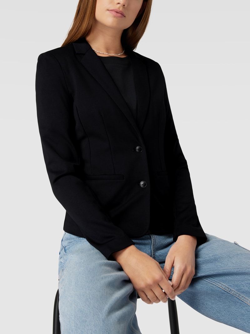 Blazer mit Label-Details Modell 'Poptrash' in schwarz