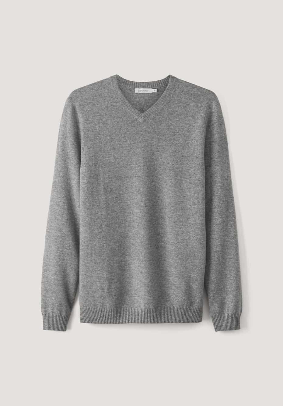 V-Pullover aus Schurwolle mit Kaschmir