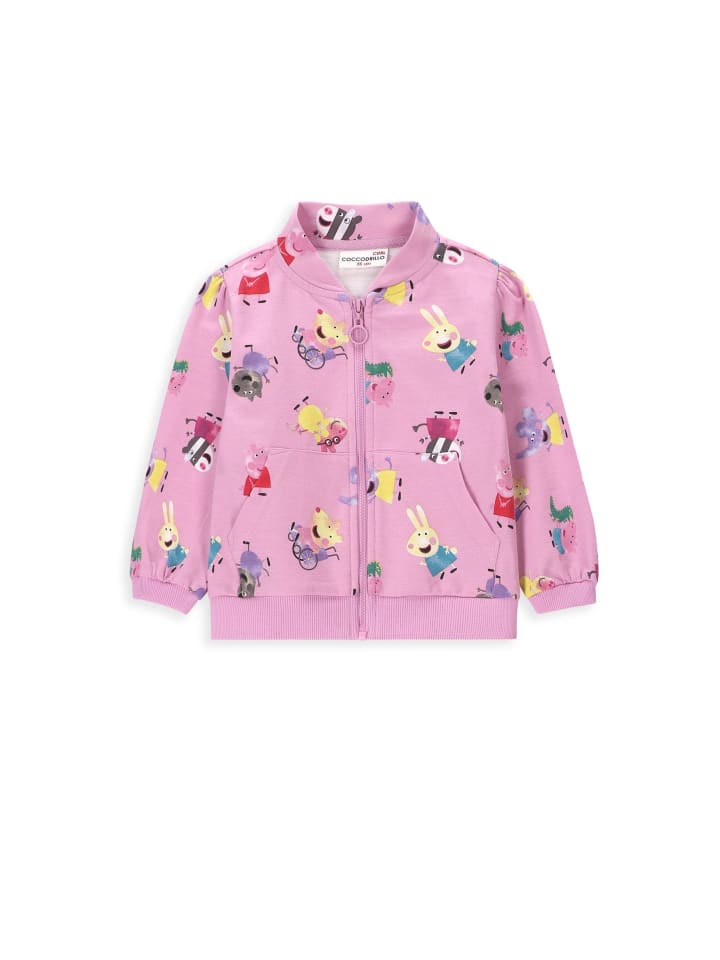 Coccodrillo Sweatshirt mit Reißverschluss in gedämpftes Rosa günstig kaufen