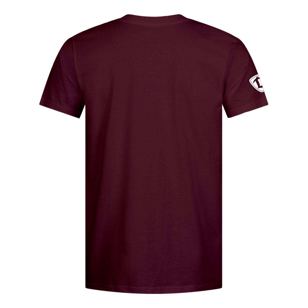 Herren T-Shirt old school weinrot