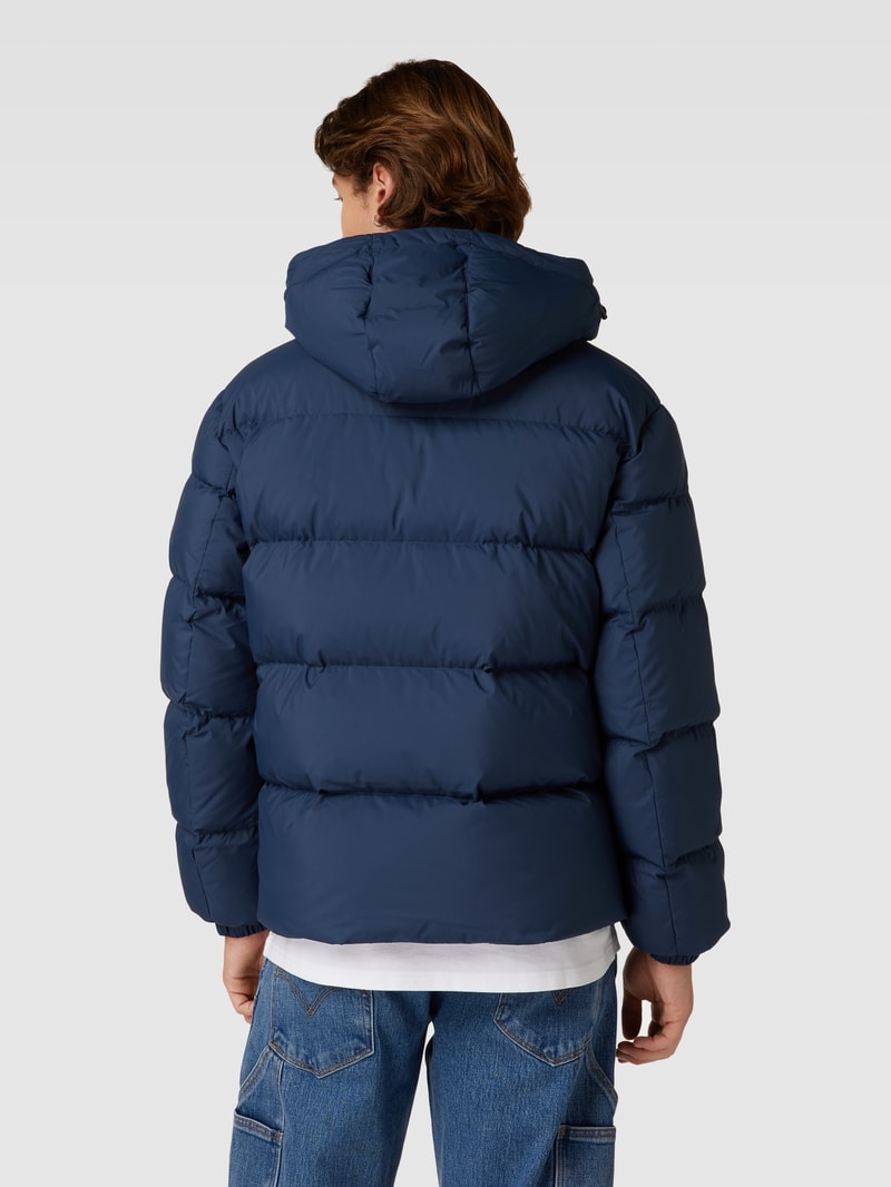 Steppjacke mit Kapuze Modell 'ESSENTIAL' in dunkelblau