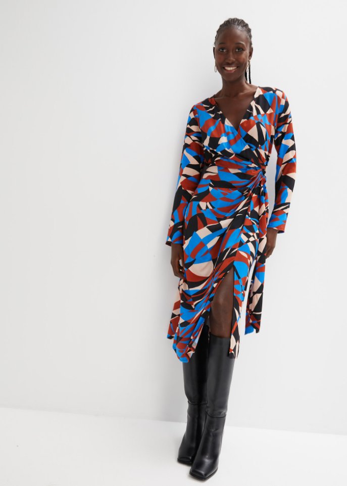 bedrucktes Midikleid