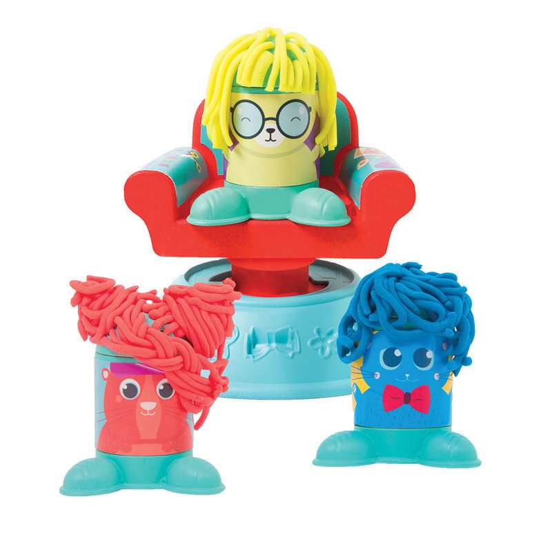 Coffret de pâte à modeler fluo parfumée salon de coiffure