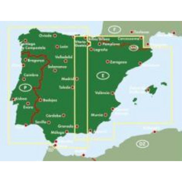 Spanien / Portugal 1 : 700 000 - Straßenkarte
