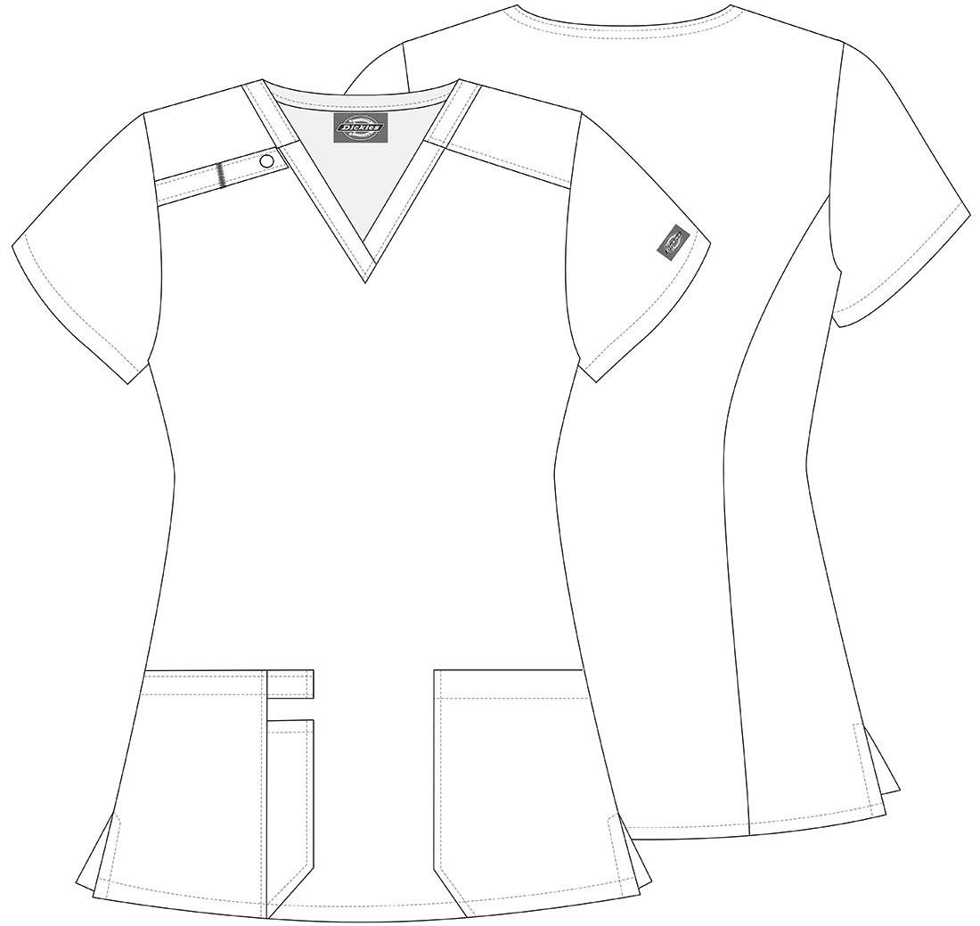 Dickies Funktionsbluse Bunt bedruckter Damen Kasack 