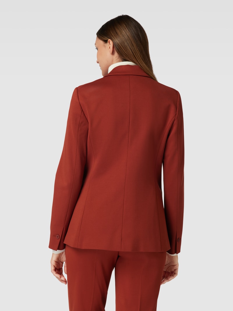 Blazer in unifarbenem Design mit Knopfverschluss in rostrot