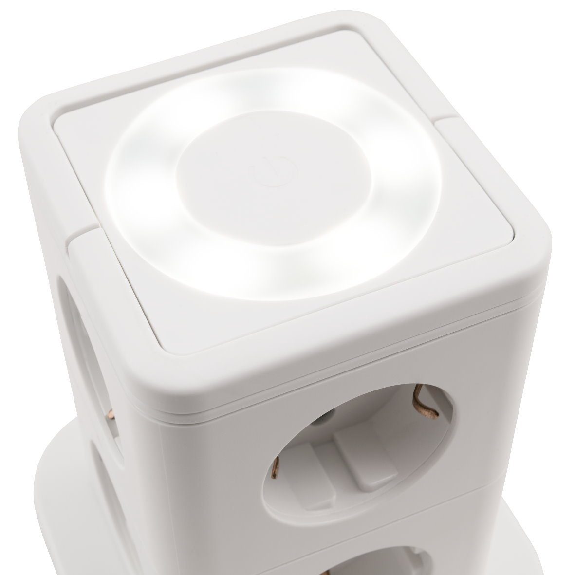 ADAKAT Steckdosenverteiler 11-fach (8x Schutzkontakt-Steckdose + 2x USB-A + 1x USB-C + beleuchter Ein/Aus Schalter + LED Leuchte mit Touchschalter + Tragegriffe, Kabellänge 1.40 m)