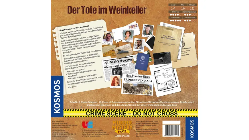 KOSMOS - Murder Mystery Case File - Der Tote im Weinkeller