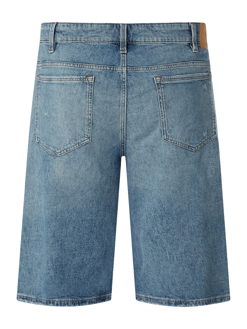 PLUS SIZE Relaxed Fit Jeansshorts mit Stretch-Anteil Modell 'Casby' in blau meliert