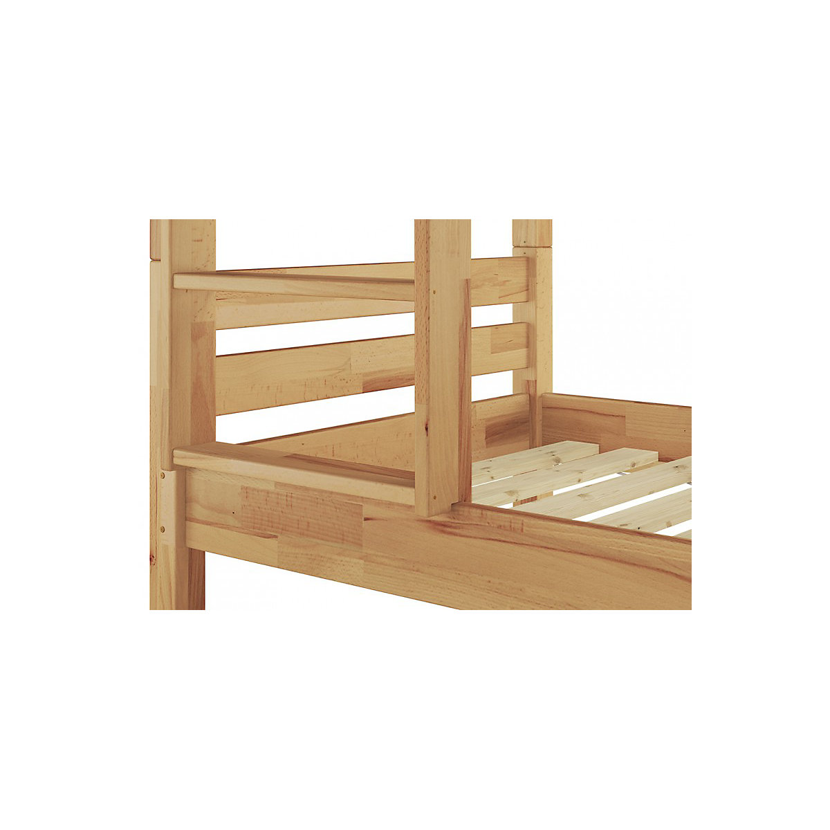 Etagenbett 90x200 Buche massiv mit Rollrosten