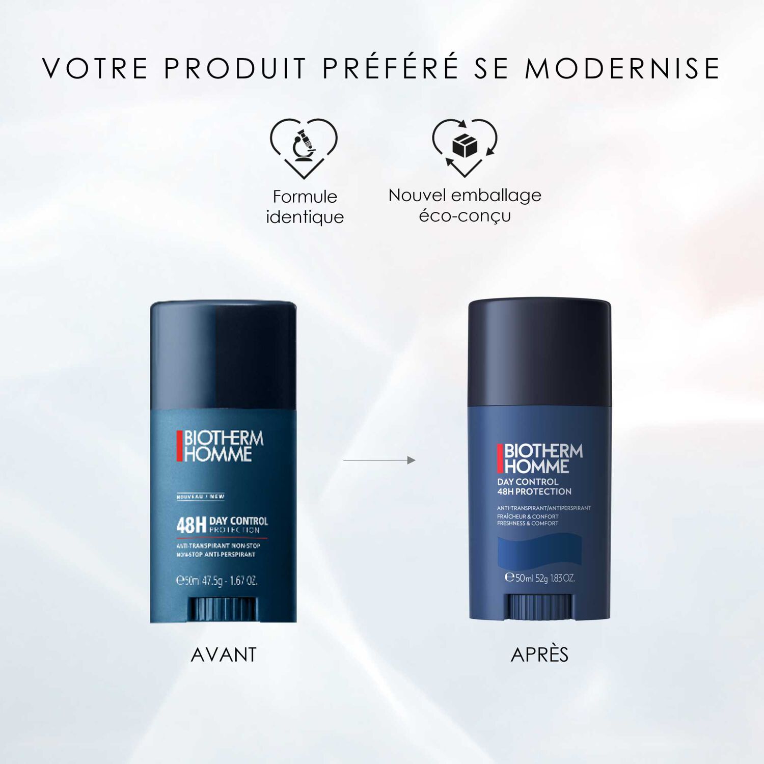 Biotherm Day Control Déodorant Stick Anti-Transpirant 48h pour Homme 50 ml