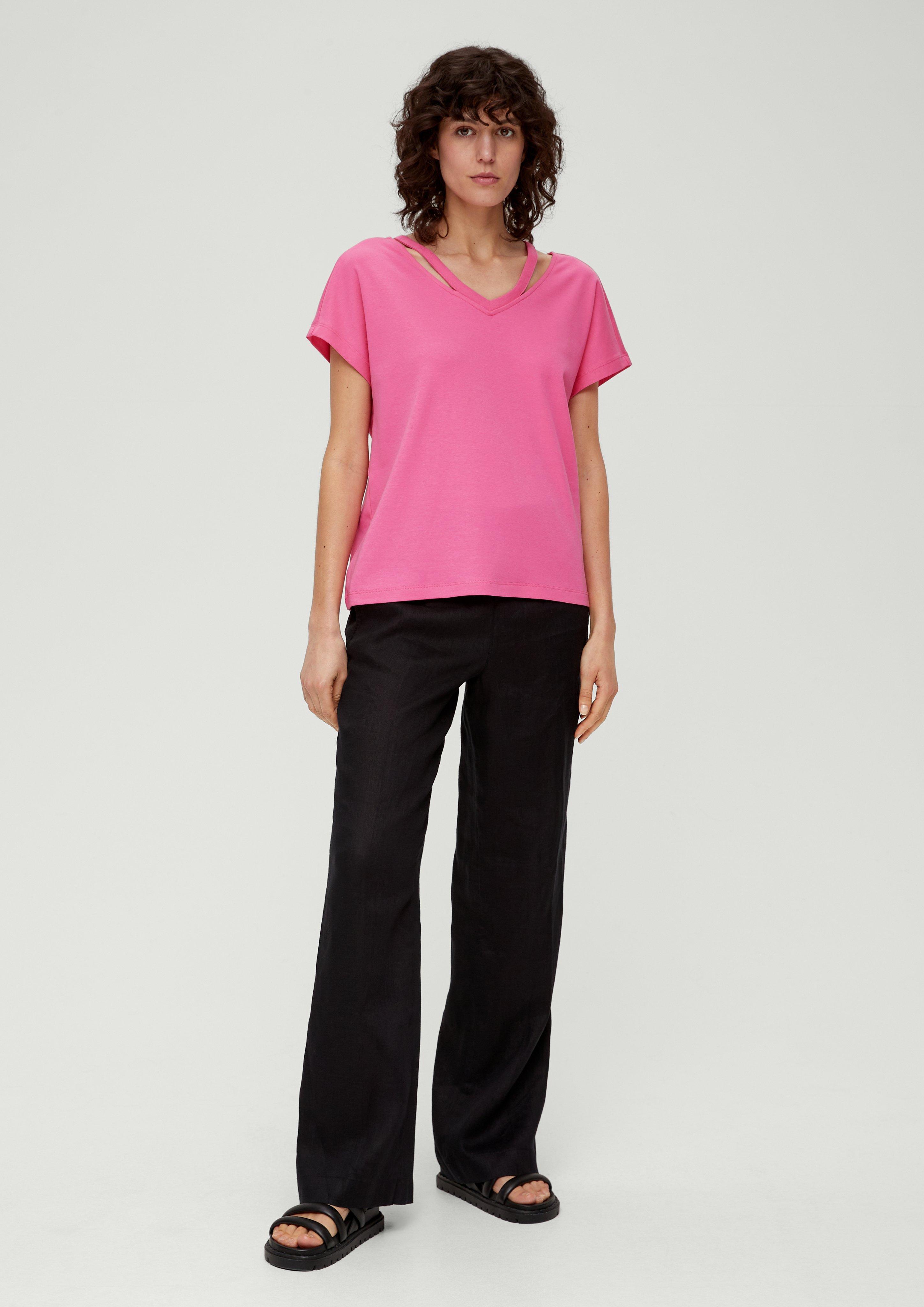 Baumwollshirt mit Cut-outs im Relaxed Fit  2132212-4426