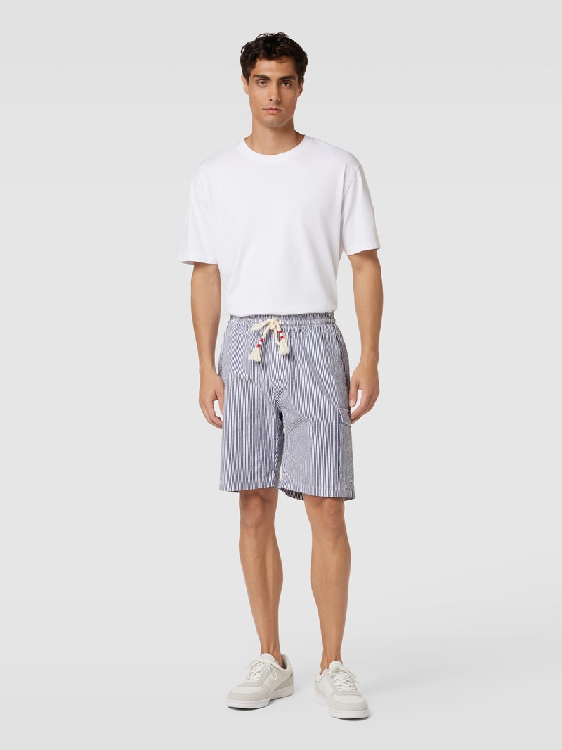 Bermudas mit Streifenmuster Modell 'MARSEILLE' in blau