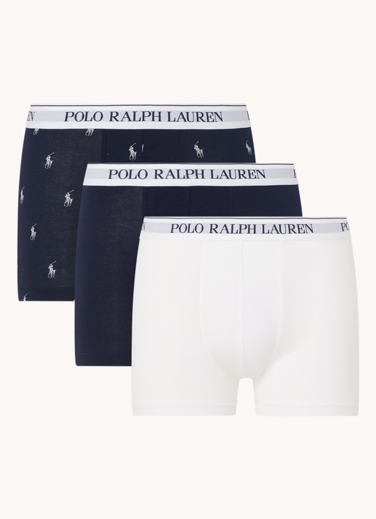 Ralph Lauren Boxer Shorts with logo waistband in a 3-pack