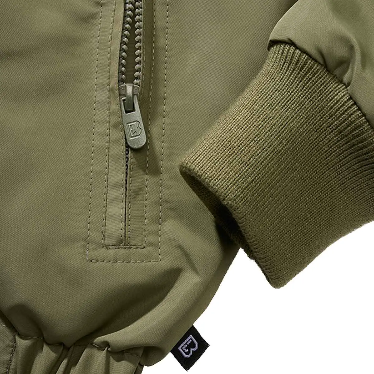 Kinder Windbreaker Frontzip oliv