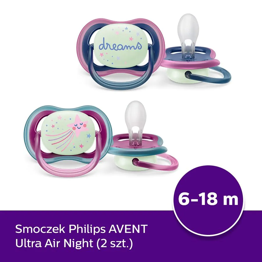 Avent Smoczek Ultra Air 6-18m, νυχτερινή χρήση