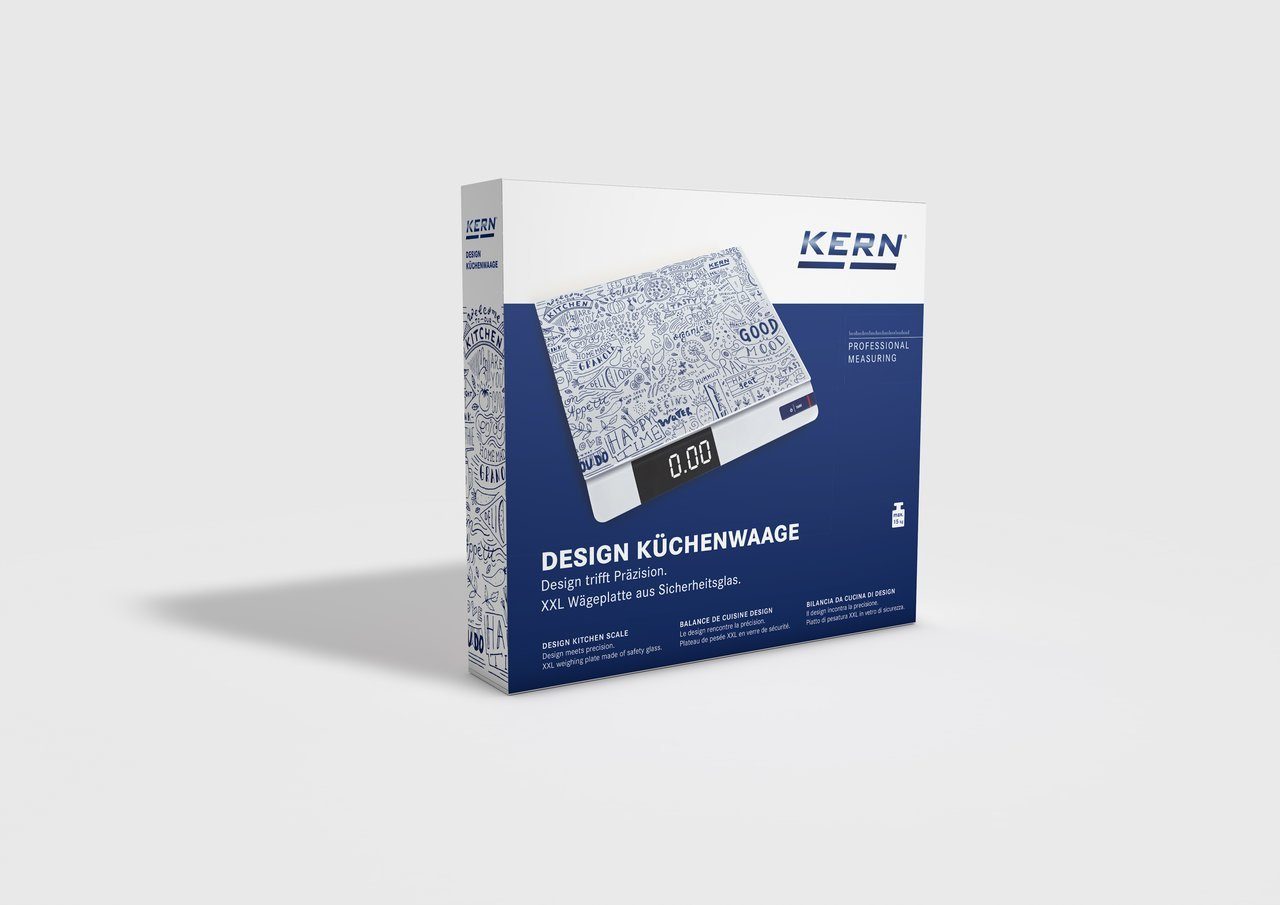 Kern Feinwaage Küchenwaage FGE 10K-3S05, Wägebereich 15000 g, Ablesbarkeit 1 g, LCD Display