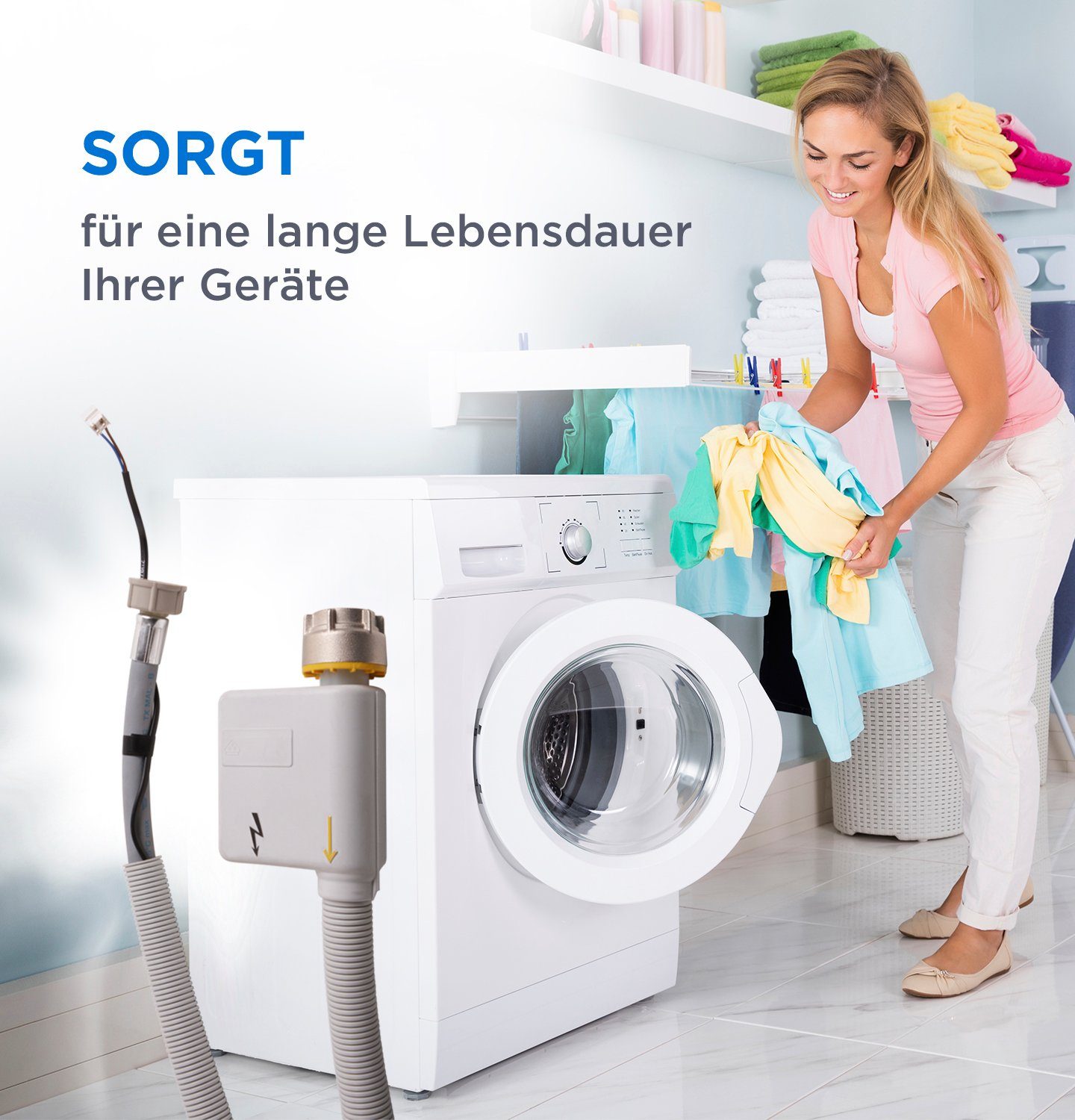 VIOKS Zulaufschlauch Aquastopschlauch Ersatz für Miele 4622714, 2,2 m für Waschmaschine Waschtrockner