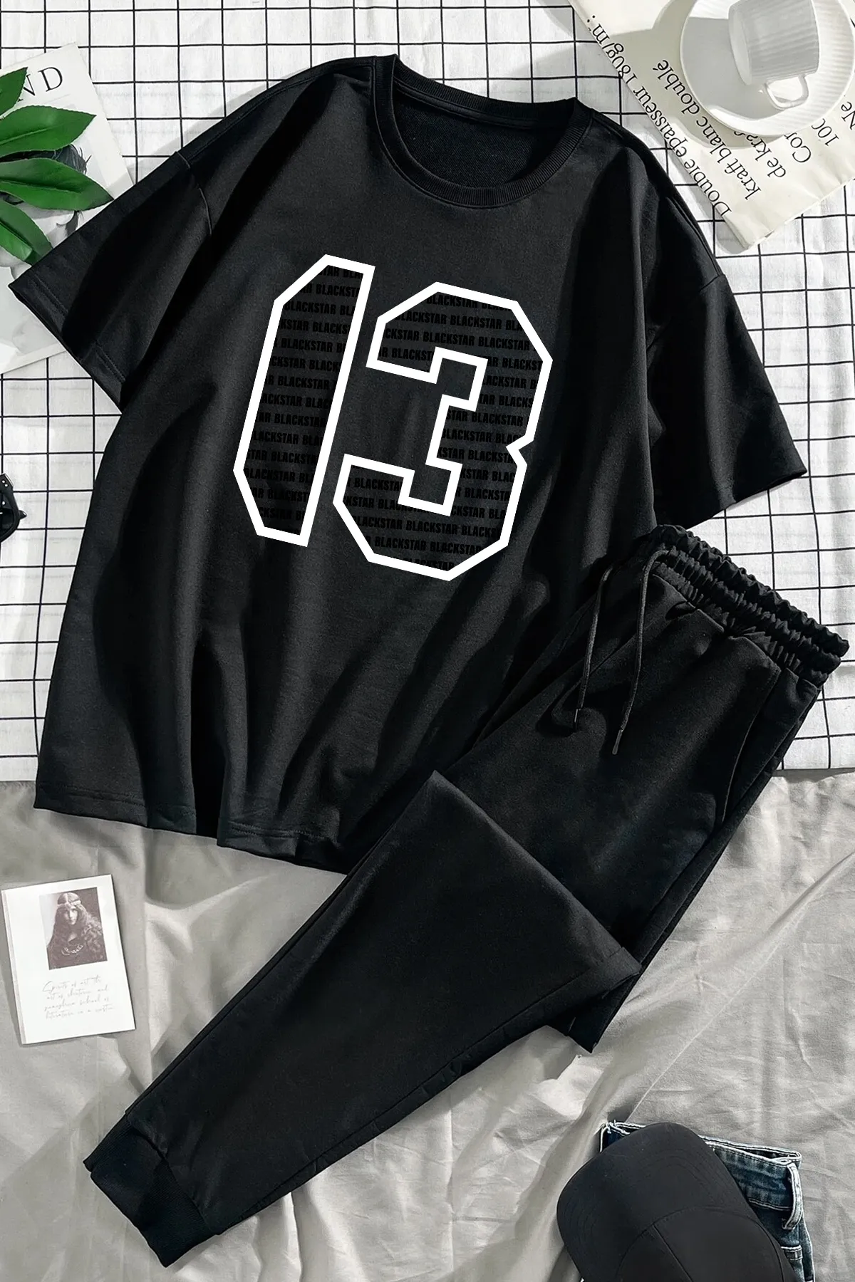 uyguntarz  Bedrucktes Trainingsanzug-Set Unisex 13