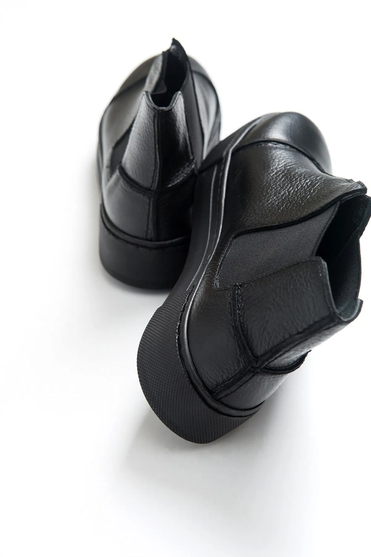 LuviShoes  110 Damen-Sneaker aus schwarzem Leder