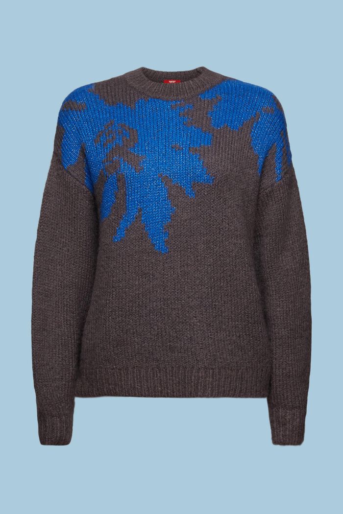 Strickpullover mit Jacquard-Motiv im Metallic-Look