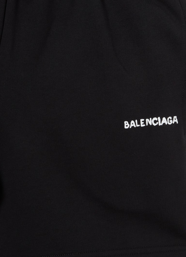 Balenciaga high waist straight fit jogging shorts with logo