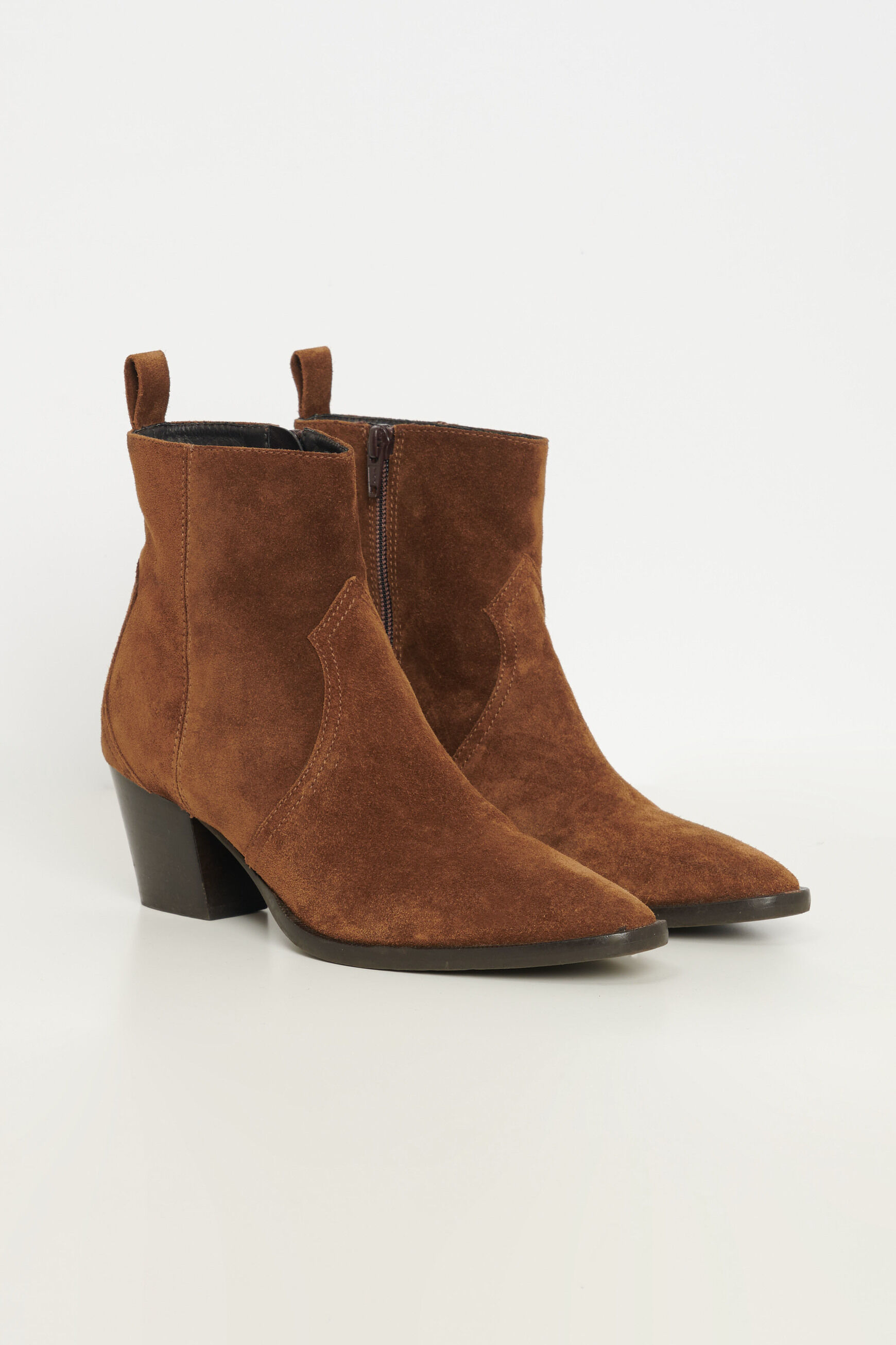 bottines ludmina 100% cuir marron femme