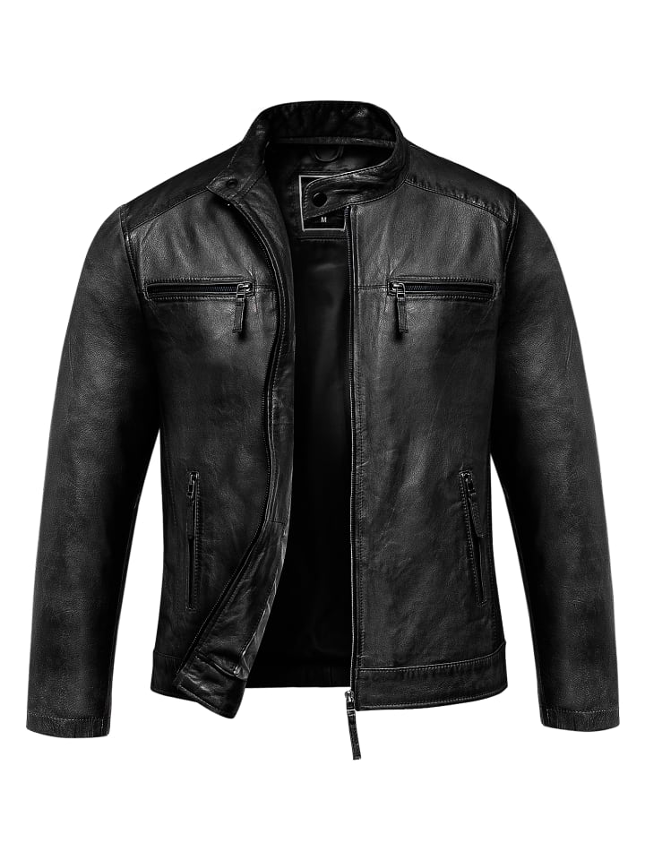 Amaci&Sons Lederjacke CICERO in Schwarz günstig kaufen