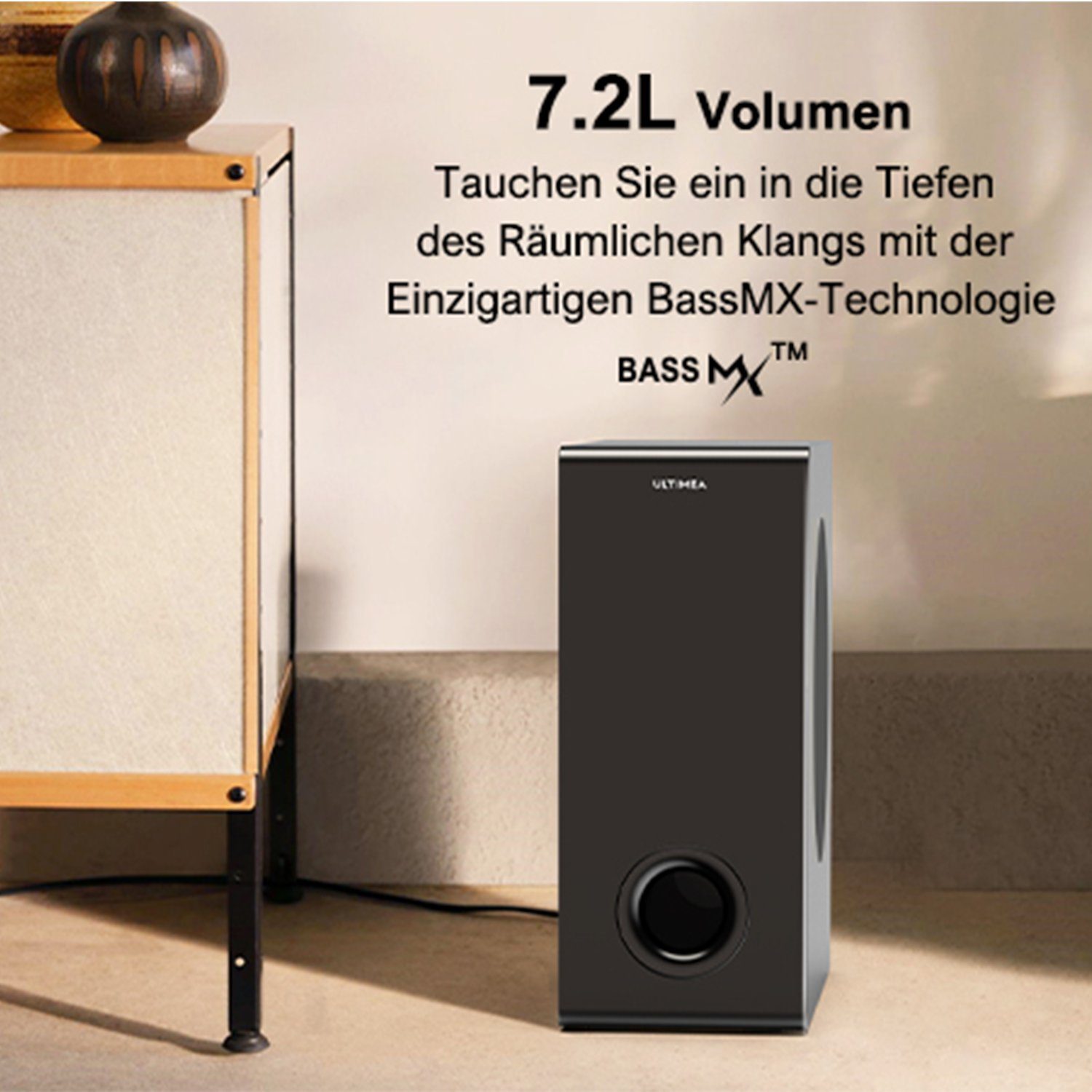 Ultimea Nova S40 2.1 CH Soundbar (Bluetooth 5.3, HDMI ARC, Surround Sound bar Schlank TV Lautsprecher, 3 EQ)