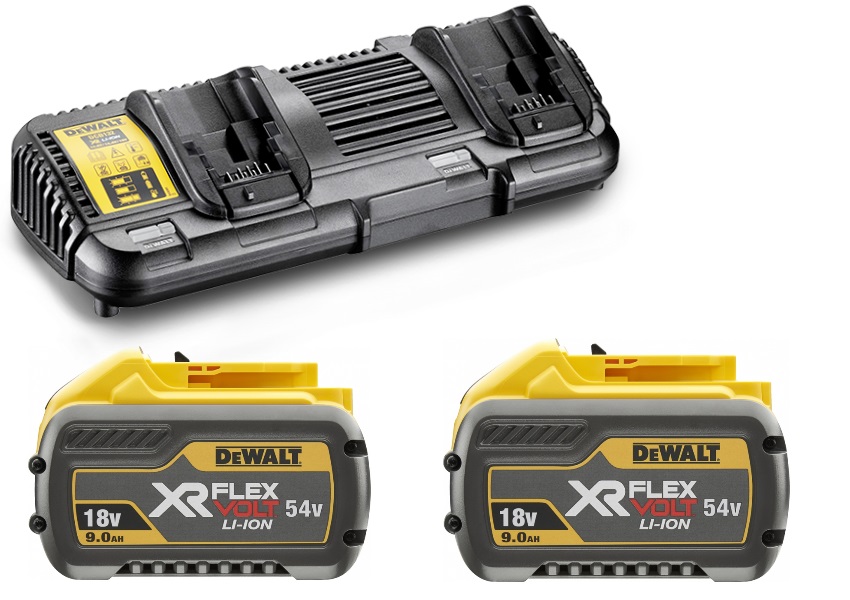 Accessoires DeWalt DCB132X2-QW FLEXVOLT Kit de 2 batteries 18 V/54 V + échelle multivoltage XR