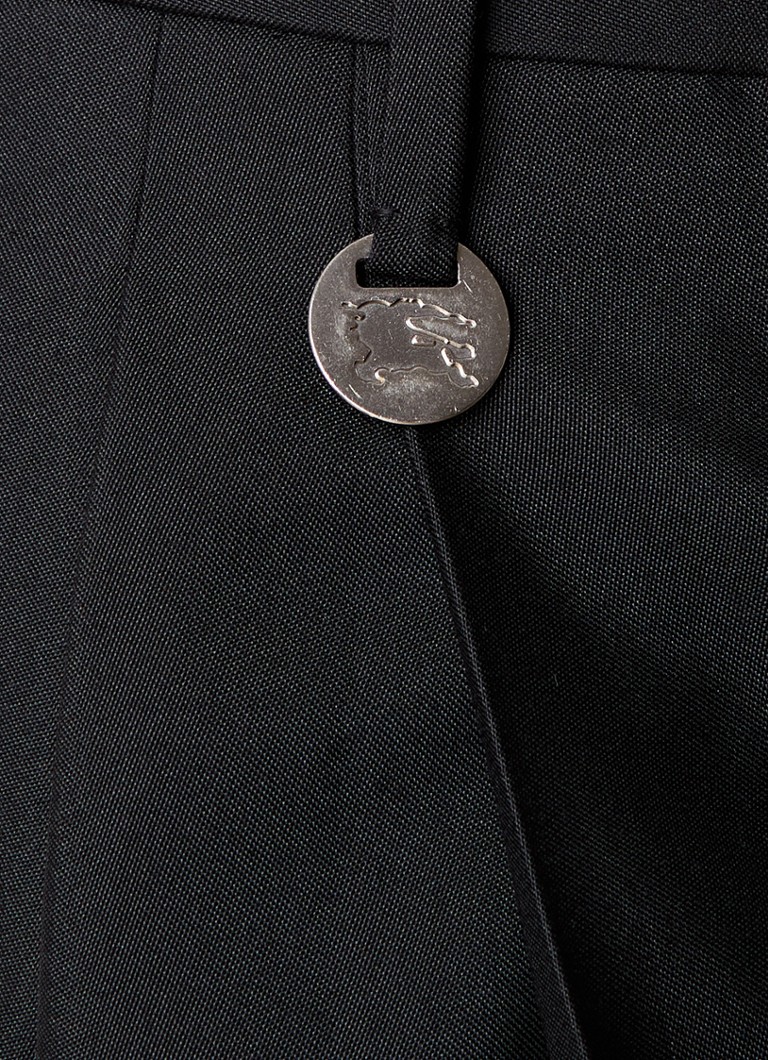 Burberry široke hlače od mješavine svile s bočnim džepovima