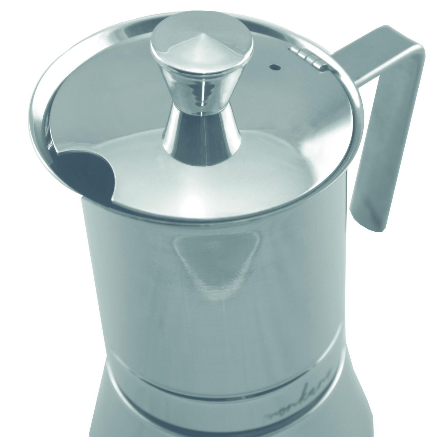 monkano Espressokocher Milano Edelstahl für 3 - 6 Tassen, induktionsgeeignet