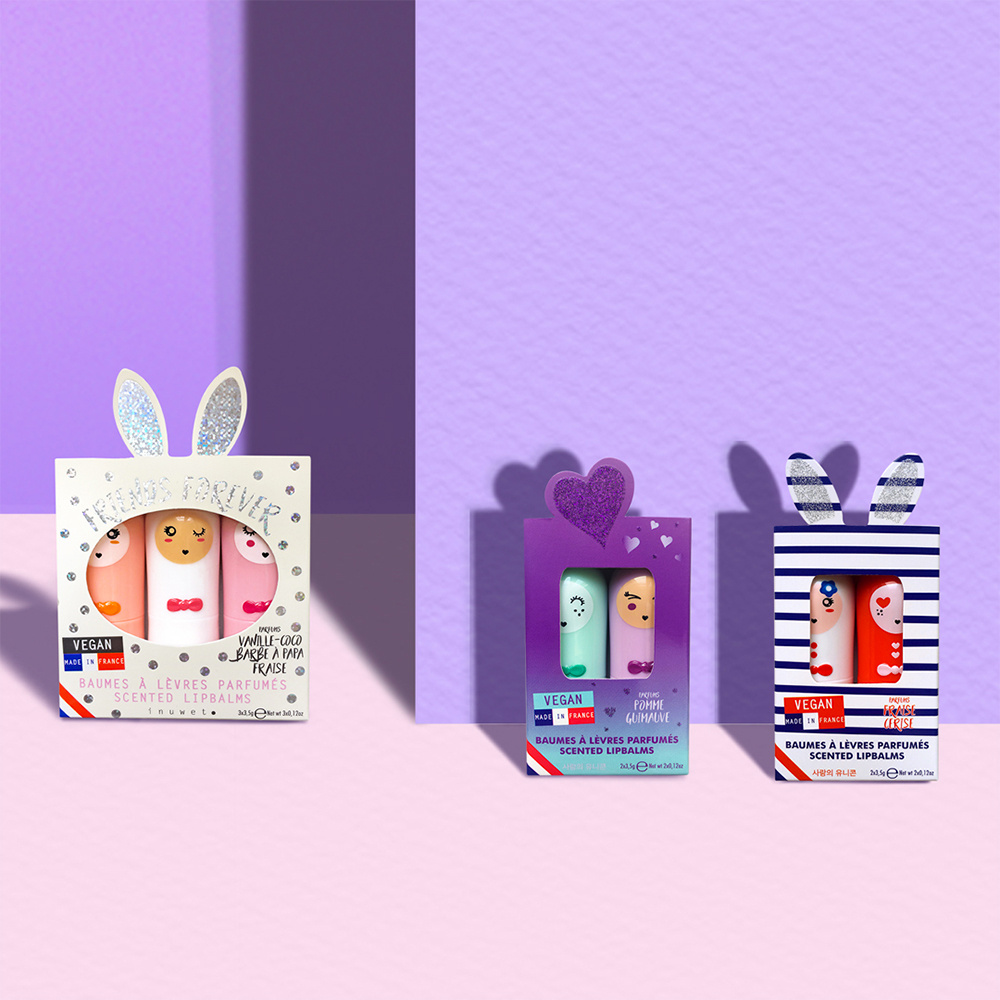 Inuwet Coffret Duo Pomme / Guimauve Baume à lèvres Naturel & Vegan