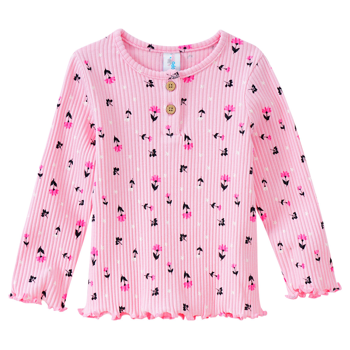 Baby Langarmshirt mit Blümchen-Allover