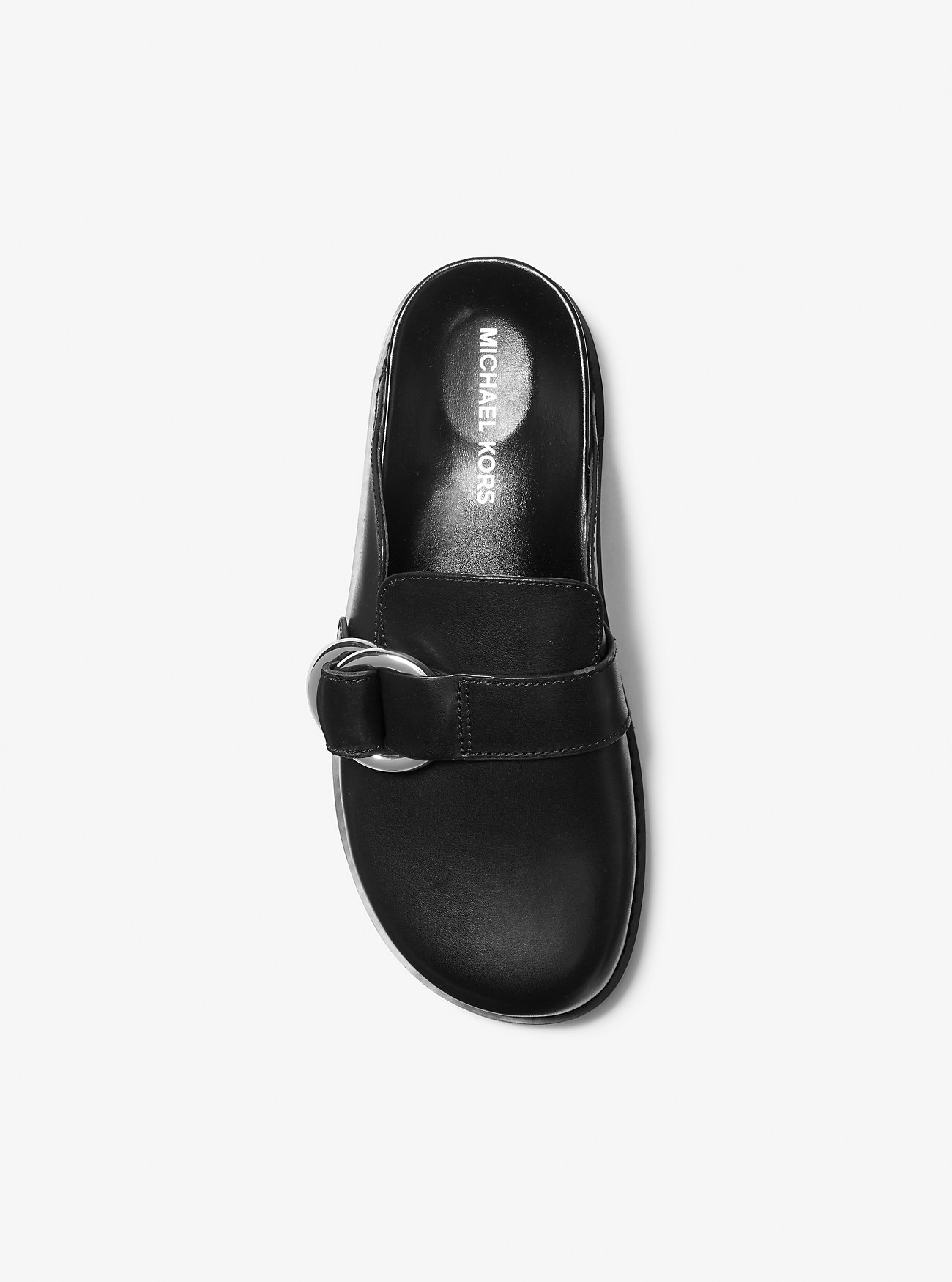 Jaden Leather Clog - BLACK