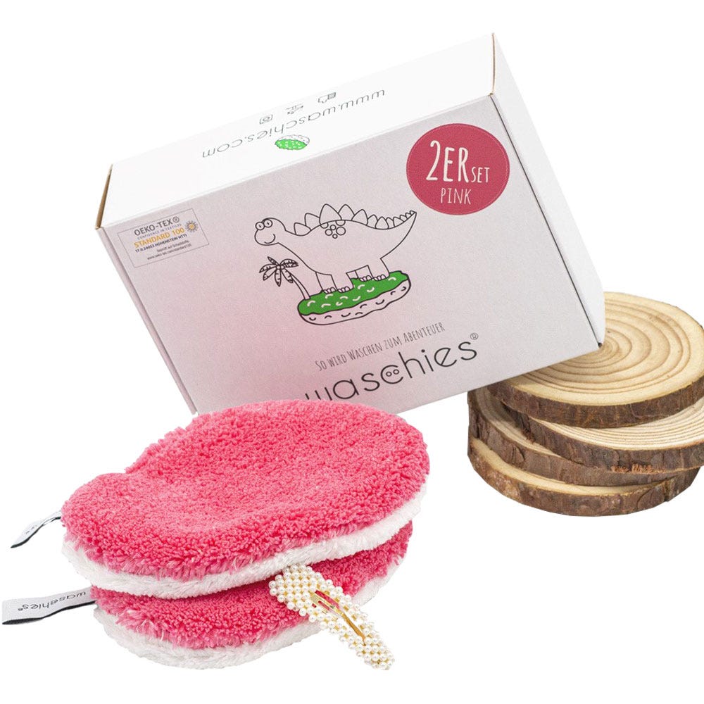Waschies Waschpads für Babys und Kinder 2er Pink