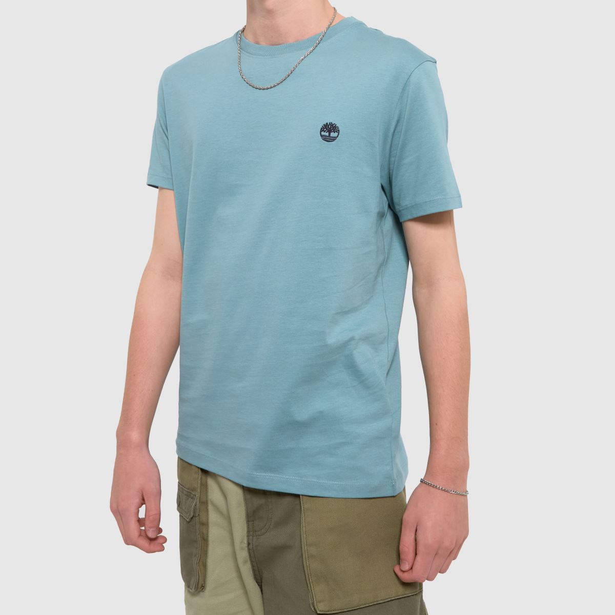 Timberland – Dustan – Turkos t-shirt i jersey