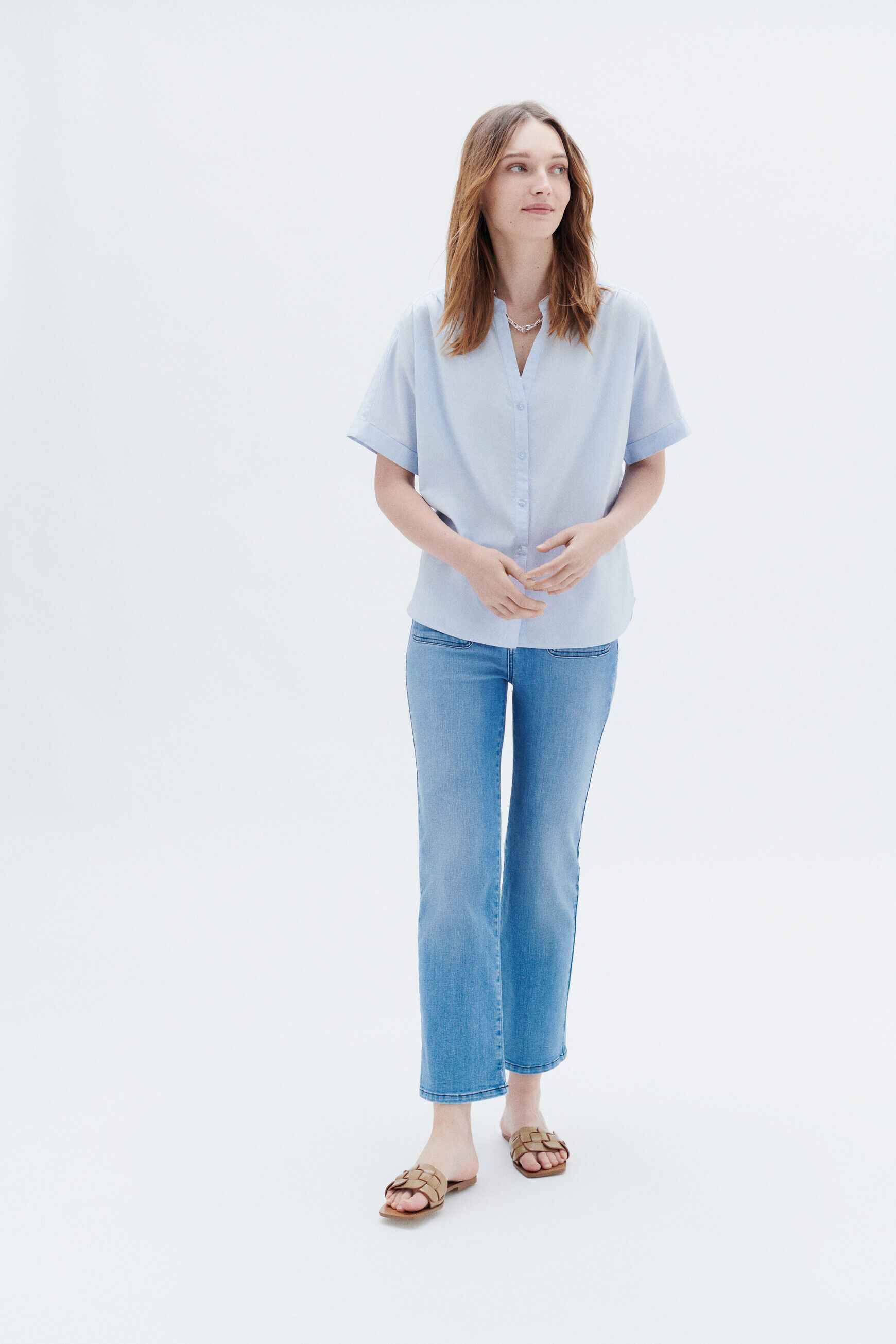 Chemise cado2 bleu ciel femme