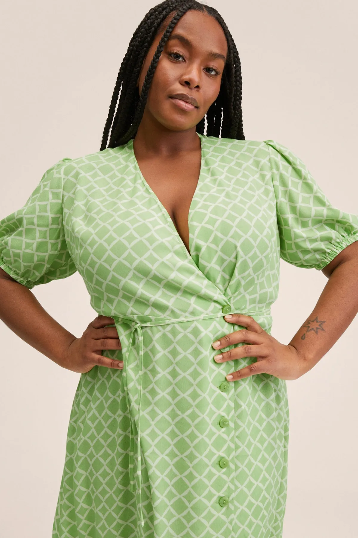 MANGO  27027118 Damen/Mädchen Pastellgrün