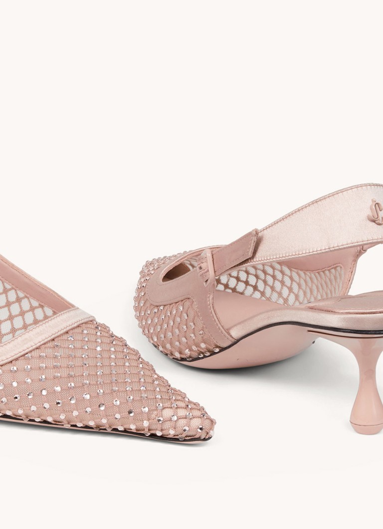 Jimmy Choo Amel 50 satenske čizme s remenčićima i detaljima od janjeće kože