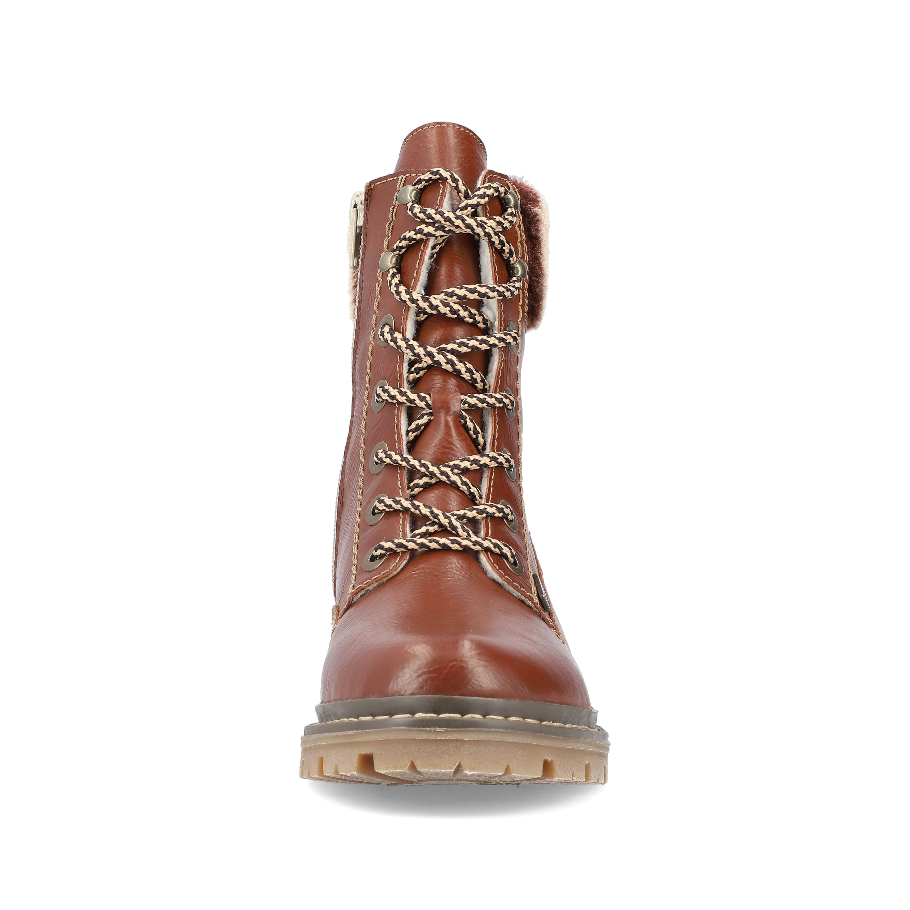 Rieker Damen Schnürstiefel fuchsbraun
