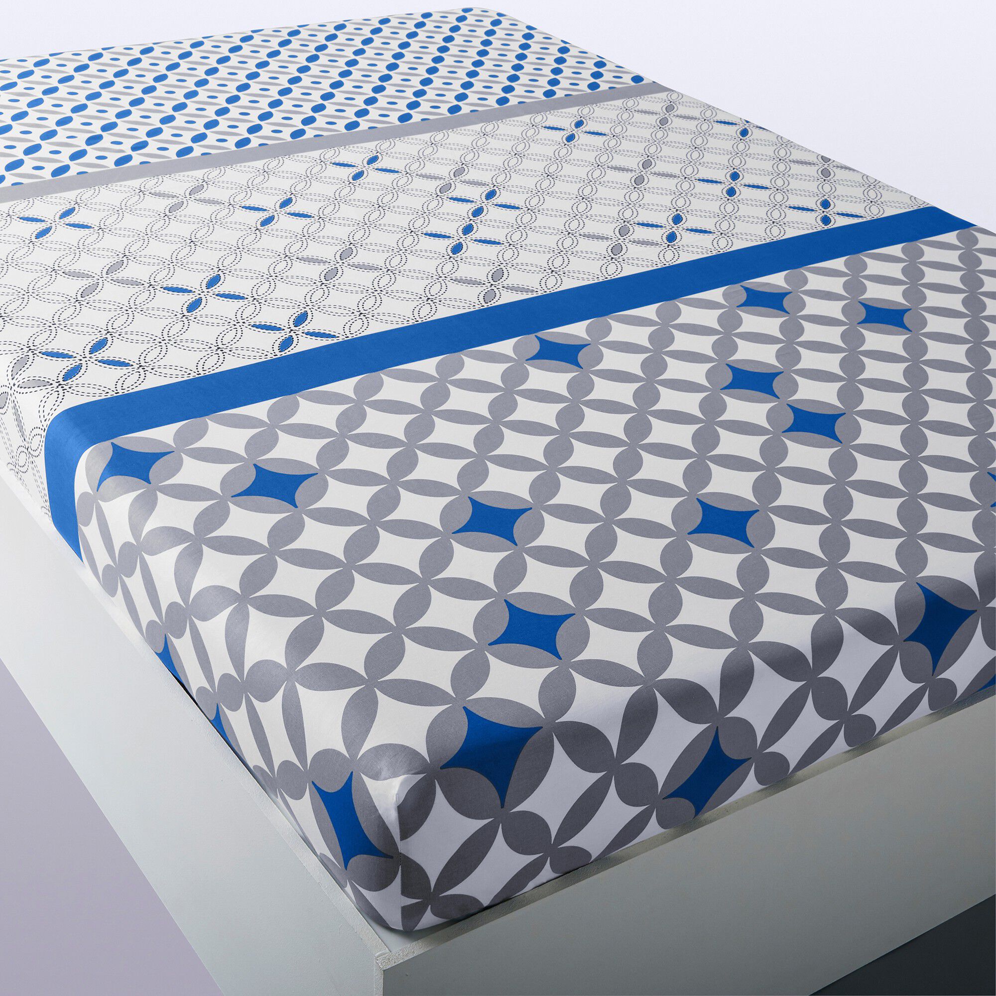 Linge de lit Marlow en coton à motifs géométriques