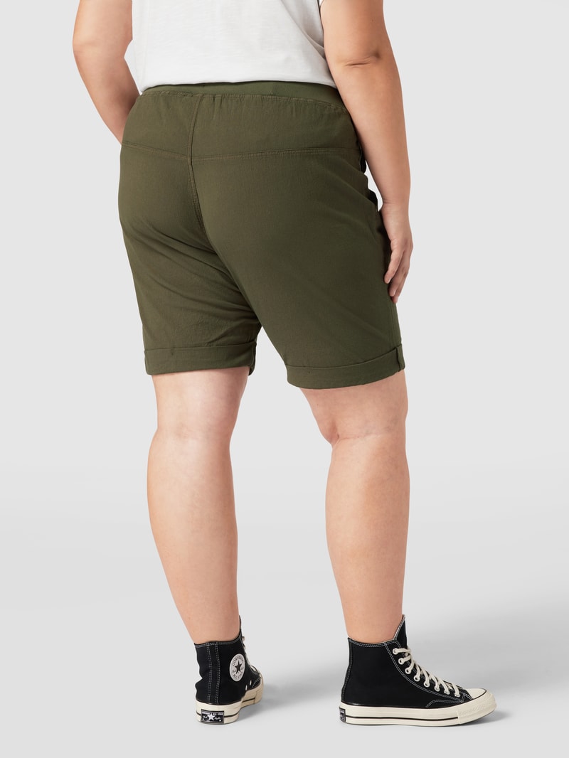 PLUS SIZE Shorts mit seitlichen Eingrifftaschen in khaki