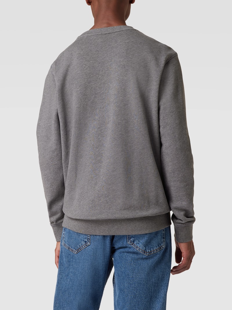 Sweatshirt mit Logo-Patch Modell 'WESTART' in mittelgrau