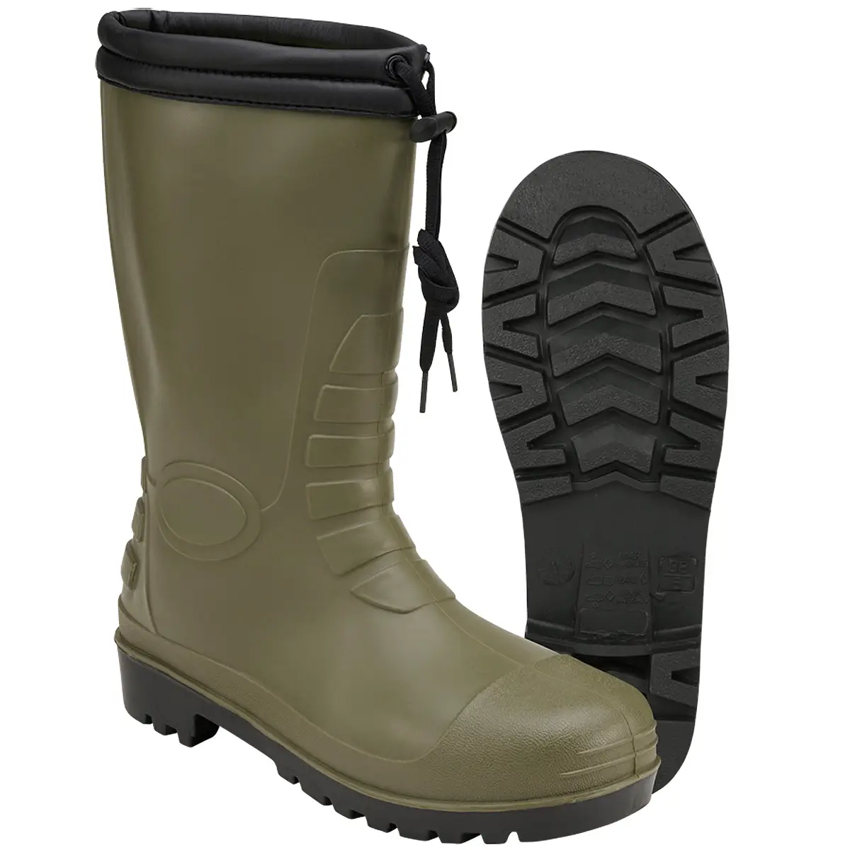Gummistiefel mit Futter oliv