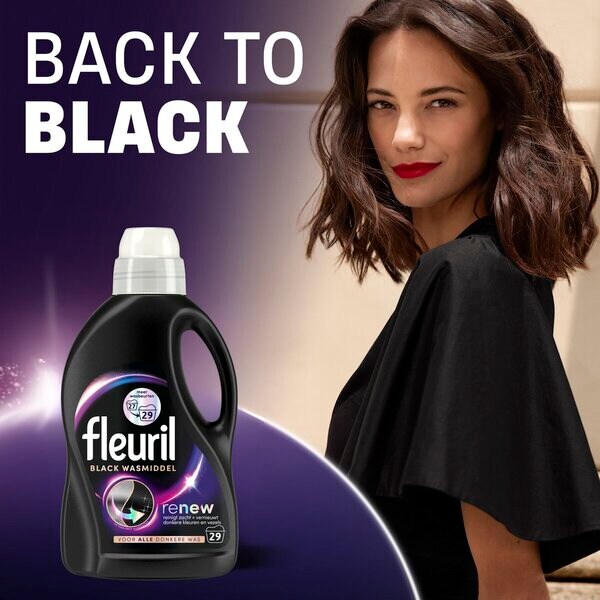 Fleuril Renew Black Liquid Detergent 1350ml, 29 washes